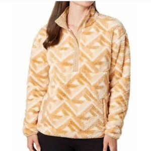 NWT Hurley Women's Soft Midweight SnapPlush Orange Pullover, XXL